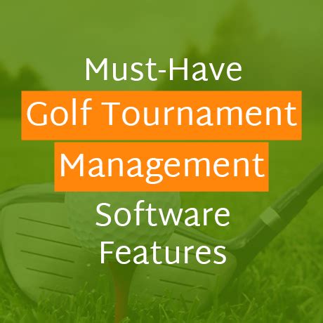 Golf Tournament Management and Registration Software .